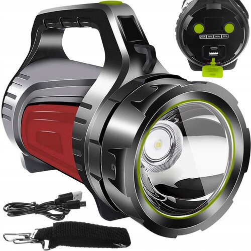  Akumulatorska LED ročna svetilka + USB power bank 1200lm Cene