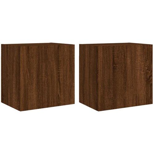 vidaXL Stenske TV omarice 2 kosa rjavi hrast 40,5x30x40 cm inž. les, (21017005) Cene