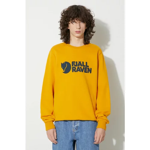 Fjallraven Bombažen pulover moška, rumena barva