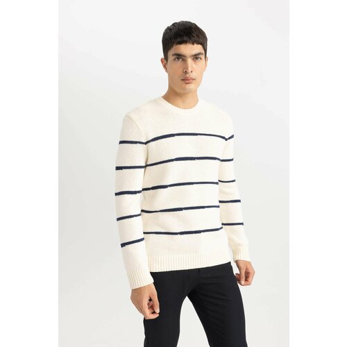 Defacto Standard Fit Crew Neck Striped Pullover Slike