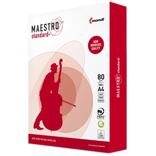 Maestro Paper copier office Maestro Standard Plus class B 94918A80 (A4; 80g /m2; 500 sheets; paper white, matte) Cijene