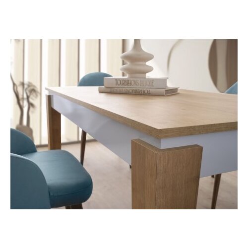 Hanah home Asos - 2971 OakWhite Dining Table Cene