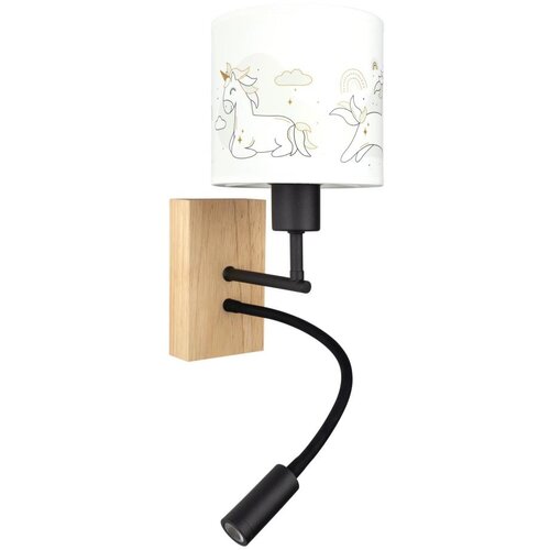 Brilagi LED fleksibilna lampa BOBO WOOD 1xE27/25W/230V + LED/3W hrast/crna/bela/kom. Slike
