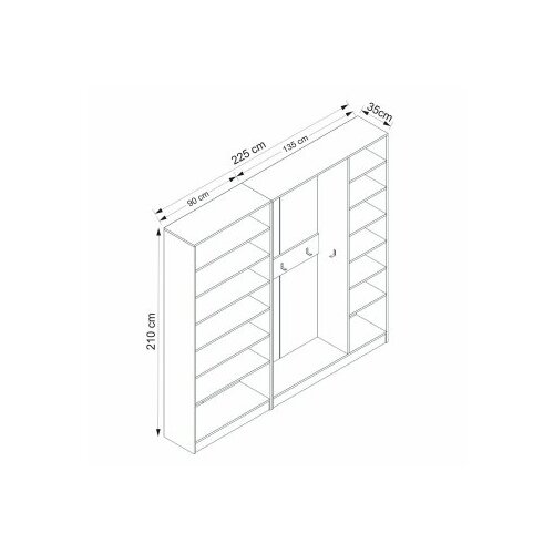 Woody Fashion noah - 8223 walnut hall stand Slike
