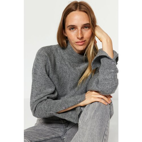 Trendyol Sweater - Gray - Regular fit Slike