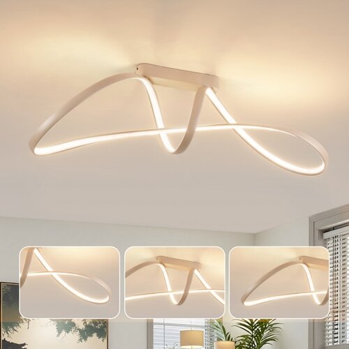 Brilagi led plafonski luster sa prigu&amp;scaron;ivačem twister LED/60W/230V 3000-6000K bež+daljinski upravljač Slike