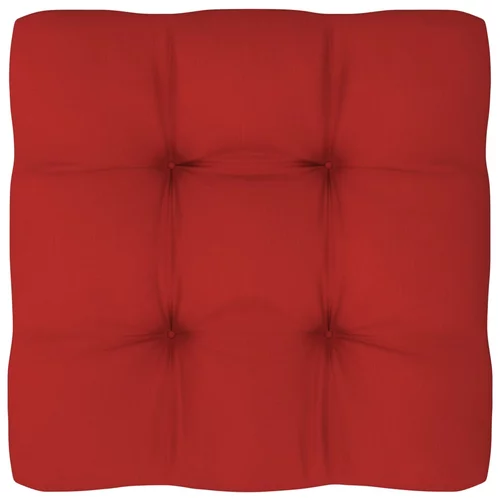 Jastuk za sofu od paleta crveni 80 x 80 x 10 cm