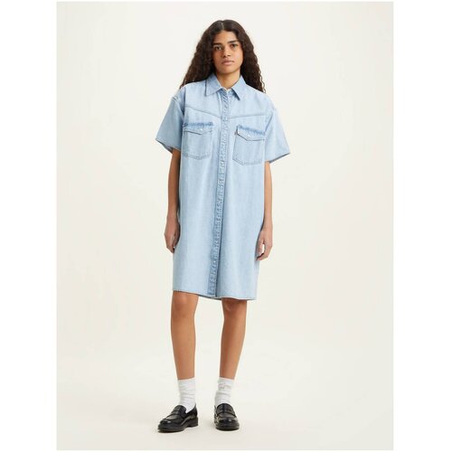 Levi's Levi&#39;s Light Blue Denim Shirt Dress Levi&#39;s® Elowen Western - Women Cene