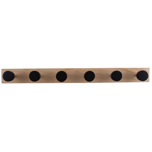 PT LIVING Crna zidna vje&amp;scaron;alica od masivnog bora Knobs &amp;ndash; Slike
