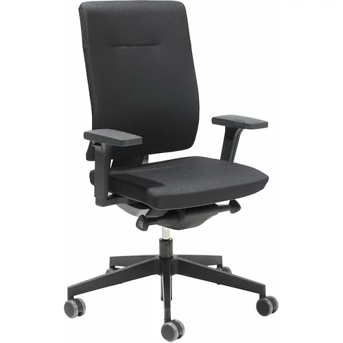  Vrtljiv pisarniški stol XENON, oblazinjeno hrbtno naslonjalo, črne barve