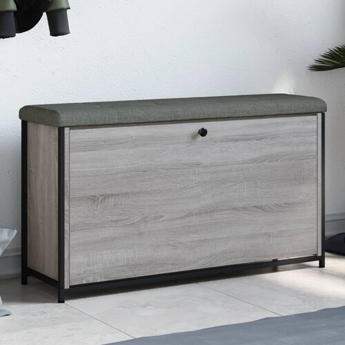  The Living Store Klop za čevlje s preklopnim predalom siva sonoma 102x32x56 cm - Klop Za Čevlje, (21485960) Slike