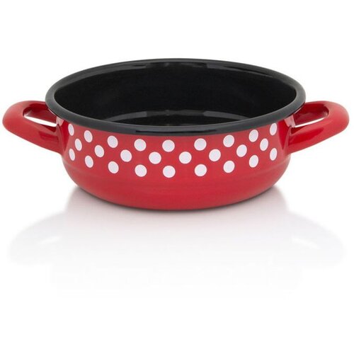 Metalac seljačka zdjela Red dot, 16cm / 1,20l - malo o&amp;scaron;tećenje na ručci Slike