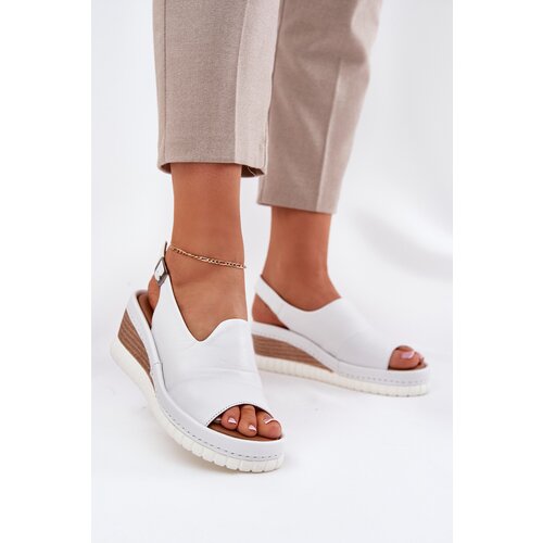 ARTIKER Ladies Leather Wedge Sandals White Cijene