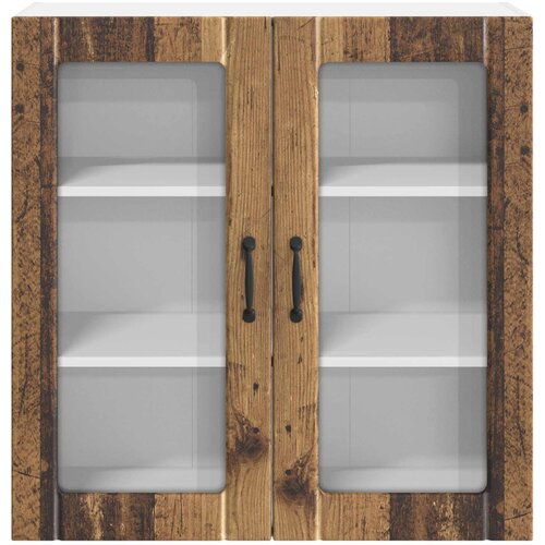 Zidni stakleni ormarić Lucca Staro drvo 80 x 31 x 80 cm Slike