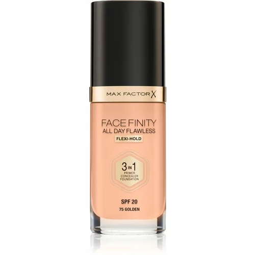 Max Factor Facefinity All Day Flawless SPF20 tekoča podlaga z uv zaščito 30 ml odtenek 75 Golden