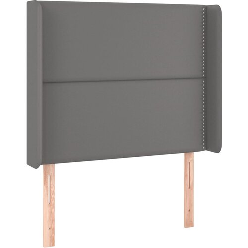 Maison Chic vzglavna omarica - nočna omarica - posteljna omarica z u&amp;scaron;esi sivo 93x16x118/128 cm umetno usnje, (21711437) Slike