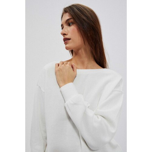 Marisse Women's Sweatshirt L-Bl-4001 Off White Cene