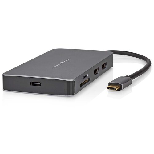 Nedis Razdelilnik USB-C do RJ45 / 3USB-A / Micro SD / USB-C PD 3.0 / 2HDMI 4K 5Gb/s 0,2 m, Črna, (5000063524) Cene