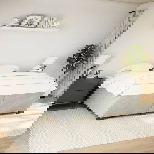 Furnova Posteljni okvir brez vzmetnice svetlo siv 200x200 cm žamet, (21937030) Slike