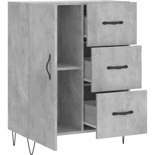  Komoda siva boja betona 69,5x34x90 cm od konstruiranog drva Slike