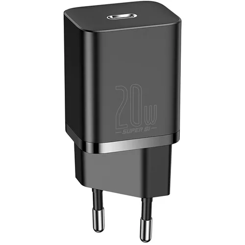 Baseus adapter hišni polnilec 220V Super-SI Quick Charge 20W vhod Type C - Original (EU Blister) črn