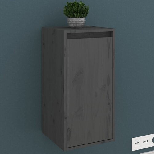vidaXL Stenska omarica siva 30x30x60 cm trdna borovina Cene