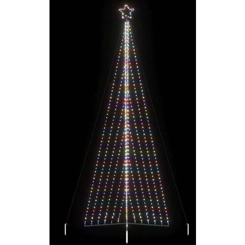 vidaXL Lučke za novoletno jelko 789 LED diod barvita 476 cm Cene