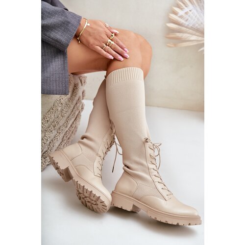 PH2 Lace-up boots with elastic shaft black Vamilena Slike