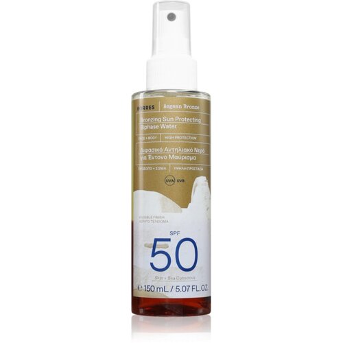 Korres Aegean Bronze maglica s bronz učinkom za sunčanje SPF 50 150 ml Cijene