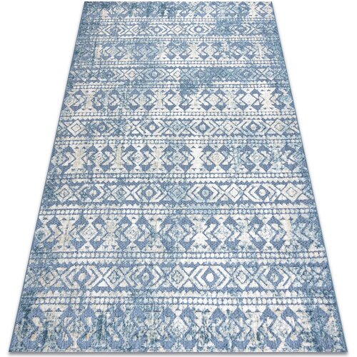 RugsX Preproge Preproga Strukturni SOLE D3732 Azte&scaron;ki, diamanti 140x190 cm Modra Cene
