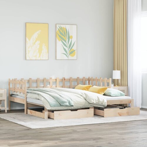 vidaXL Dnevni krevet na razvlačenje s ladicama bez madraca 90x200 cm Cijene