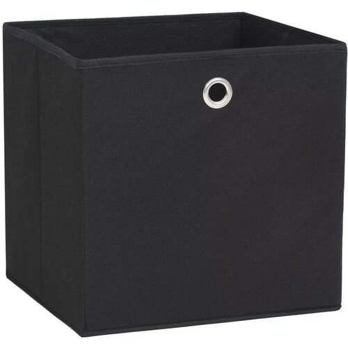 VidaXL Kutije za pohranu od netkane tkanine 10 kom 32x32x32 cm crne Slike