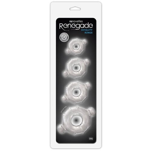 New Sensations Novelties Komplet Erekcijskih ObroČkov Renegade Vitality Clear Cene