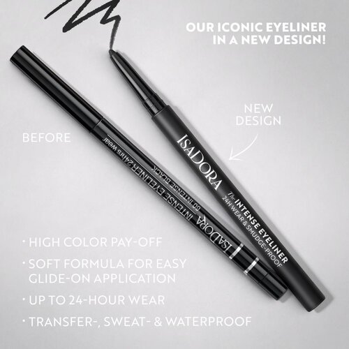IsaDora The Intense Eyeliner dugotrajna olovka za oči vodootporna nijansa 60 Intense Black 0.35 g Slike