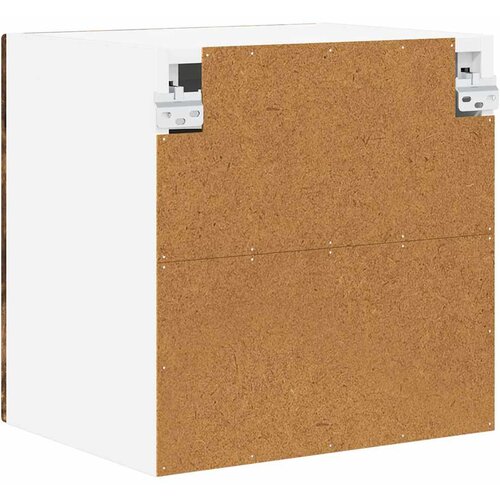  Zidni stakleni ormarić 2 pcs Dimljeni hrast 40 x 31 x 40 cm Slike