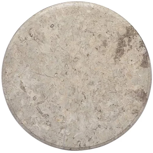 vidaXL Mizna plošča siva Ø 50x2,5 cm marmor, (20818069)