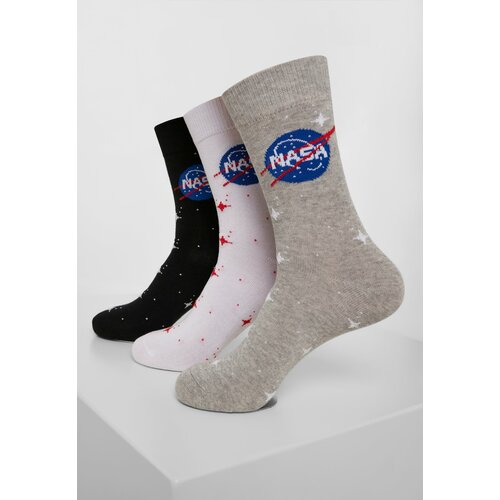 MT Accessoires NASA Insignia 3-Pack Socks Black/Grey/White Slike
