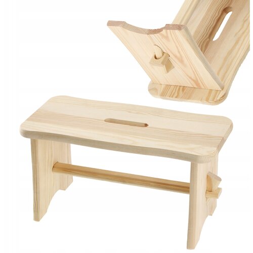 KADAX Leseni kuhinjski stolček 39 cm Masivna platforma Ryczka, (5000351921) Cene