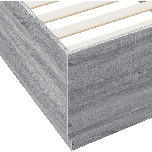  Okvir za krevet s LED svjetlima boja hrasta 90 x 200 cm drveni Slike