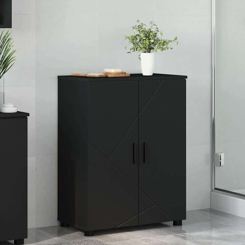vidaXL Kupaonski ormar Crna 60 x 35 x 80 cm Konstruirano drvo Cene
