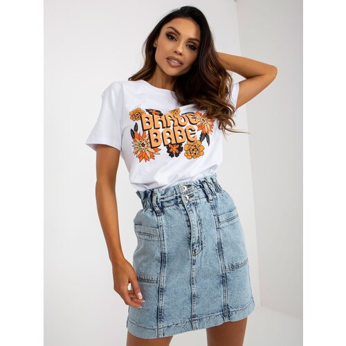 Fashion Hunters Light blue denim miniskirt with pockets Cene