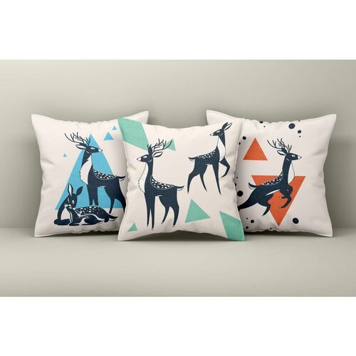WALLXPERT Asr_plw25 - 23 multicolor cushion cover set (3 pieces) Cene