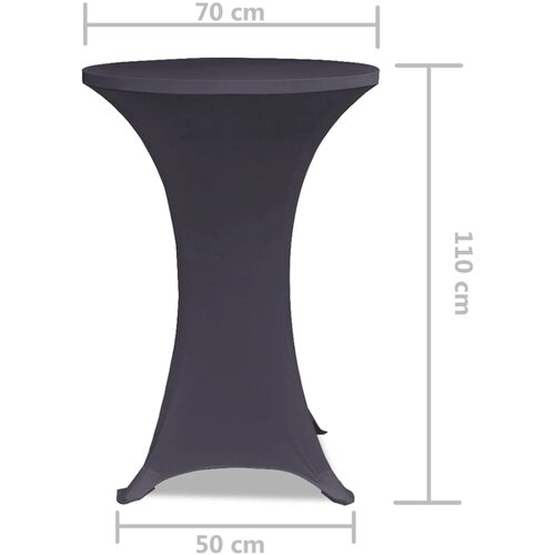  Rastezljivi Stolnjak 2 kom 70 cm Antracit boja Slike