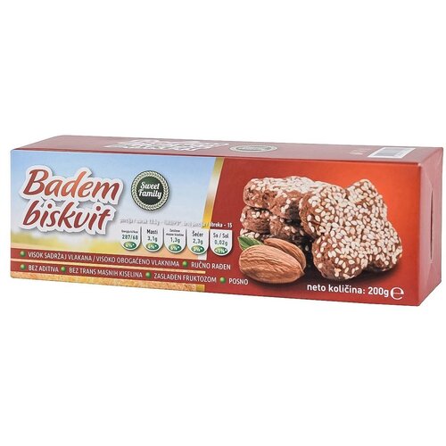  Keks SWEET FAMILY badem biskvit 200g Cene