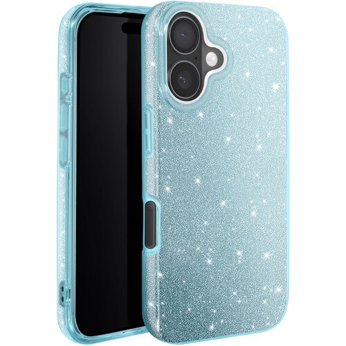 AVIZAR Ohišje z bleščicami za iPhone 16 Plus Odporen na udarce Glitter, Modra, (5000011122) Cene