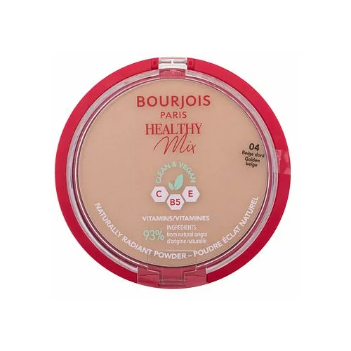 Bourjois Healthy Mix Clean & Vegan Naturally Radiant Powder osvetljevalni puder 10 g odtenek 04 Golden Beige