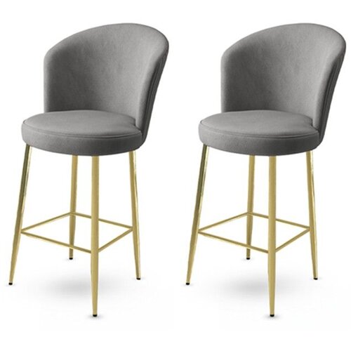 Hanah home Set barskih stolica Alte, 2 dijela, sivo-bijela Cene