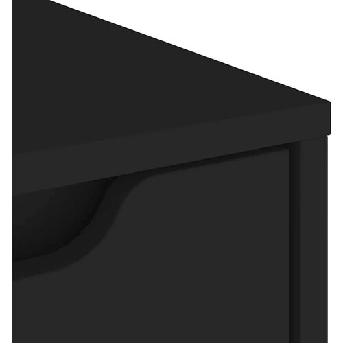 VidaXL Bivak VISNES Black 60x40x73 cm Inženirski les Slike