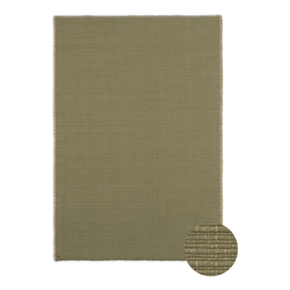 Lorena Canals Kaki zeleni ručno rađen pamučan tepih 200x300 cm Handloom &amp;ndash; Slike