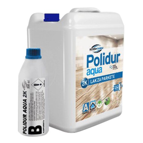 KOMOCHEM Lak za parket POLIDUR AQUA 2K polumat 1l Slike